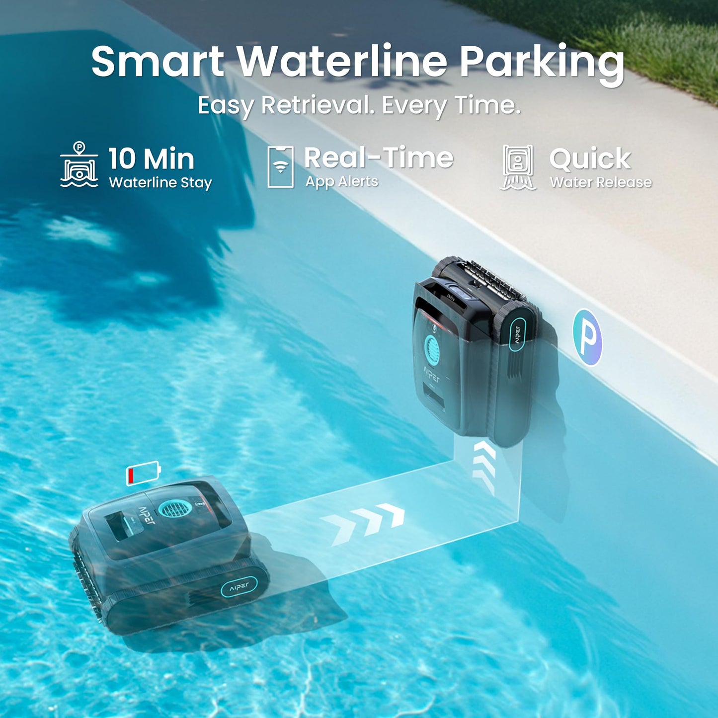Scuba V3 AI Vision Cordless Robotic Pool Cleaner, Grey
